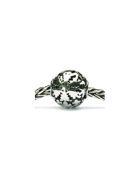 Perle Trollbeads Argent Neige Hivernale