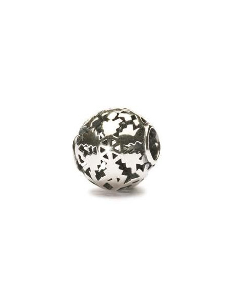 Perle Trollbeads Argent Neige Hivernale