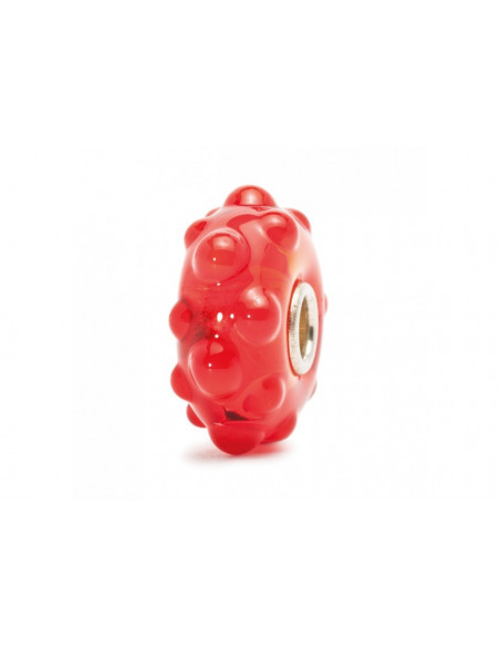 Perle Trollbeads Verre Bourgeon Rouge Ecarlate