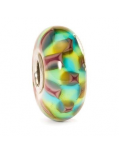 Perle Trollbeads Damier turquoise TGLBE-10242