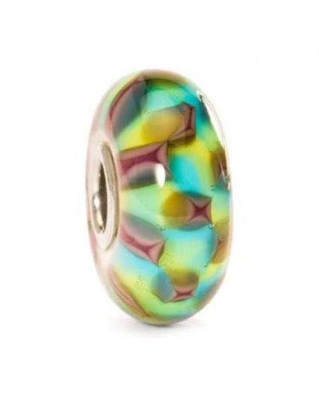 Perle Trollbeads Damier turquoise TGLBE-10242