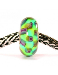 Perle Trollbeads Damier turquoise TGLBE-10242 2