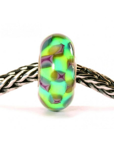 Perle Trollbeads Damier turquoise TGLBE-10242