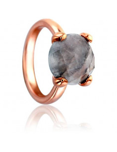 BAGUE plaqué or rose Et Quartz Gris BRONZALLURE WSBZ00013.GR 2