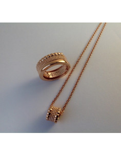 Collier Pesavento avec pendentif bobine en Argent Rose 2