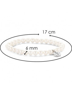 Bracelet Perles Nacres Blanches 6mm Ti Sento 2