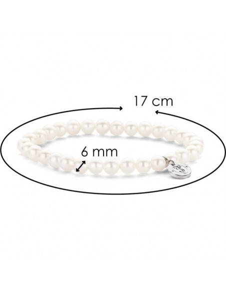 Bracelet Perles Nacres Blanches 6mm Ti Sento