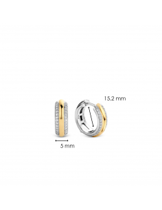 Boucles d'Oreilles Argent et Plaqué Or Ti Sento 7786ZY 2