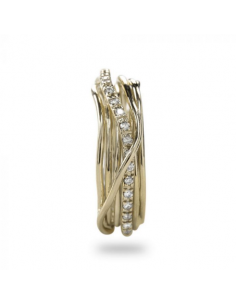 Bague Filodellavita Classic 7 fils En Or Jaune 9K Et Diamants Blancs AN7GBT AN7GBT 2