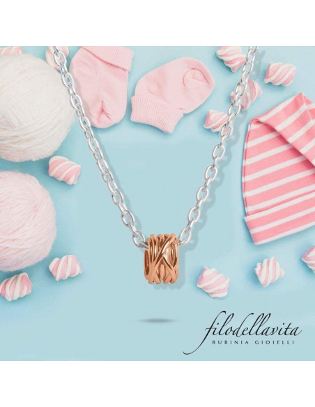 Pendentif Filodellavita Mini En Or Rose 9k