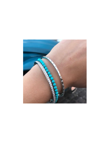 Bracelet Argent  Perles Turquoise Ti Sento 2908TQ