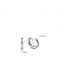Boucles d'Oreilles Créoles En Argent Ti Sento 2