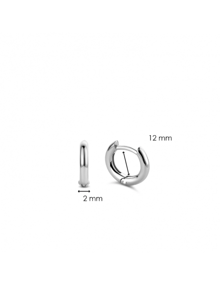 Boucles d'Oreilles Créoles En Argent Ti Sento