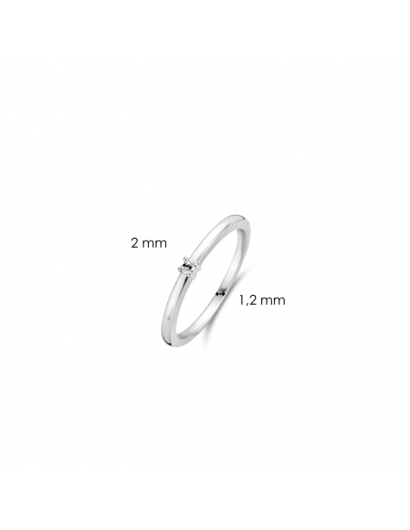 Bague Argent Et Zirconium Mix & Match Ti Sento 12210ZI