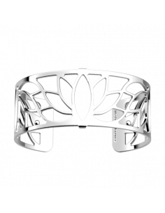 Bracelet Manchette Les Georgettes Moyen Modèle 25mm Lotus Plaqué Argent