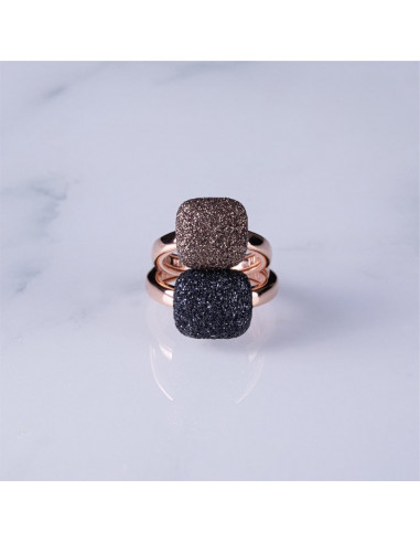 Bague Pesavento Polvere di Sogni Rose et Noir