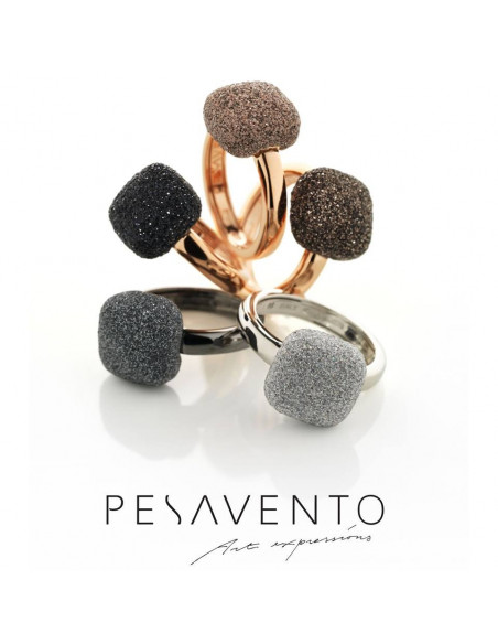 Bague Pesavento Polvere di Sogni Rose et Noir