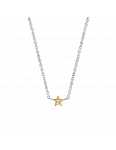 Ras De Cou Bicolore Etoile En Argent Ti Sento 3976ZY