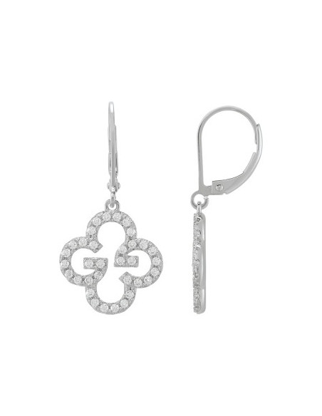 Boucles Dormeuses CHARLES GARNIER en Argent et oxyde de zirconium AGF170025E