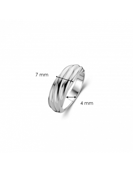 Bague Godron Torsadée Argent  Ti Sento 12239SI