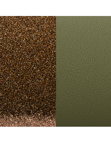 Cuir Les Georgettes Modèle 8mm Bronze Pailleté/Vert De Gris