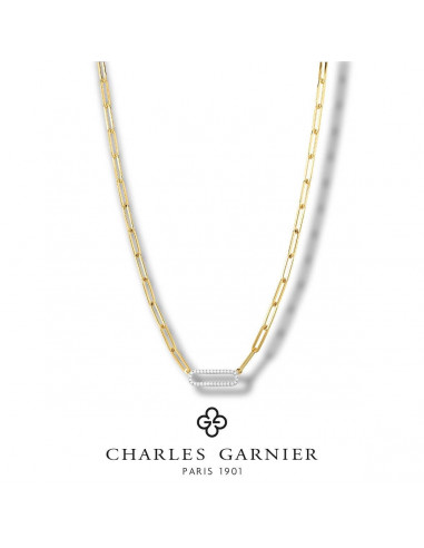 Collier CHARLES GARNIER en Argent Bicolore et oxyde de zirconium AGF170023N