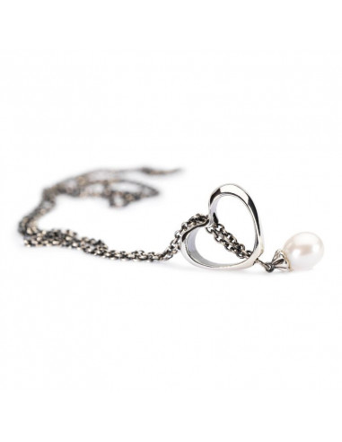 Collier Trollbeads En Argent Avec Perle Blanche TAGFA-00022