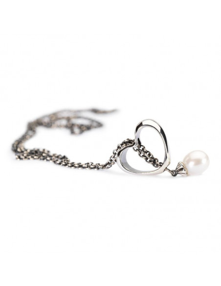 Collier Trollbeads En Argent Avec Perle Blanche TAGFA-00022