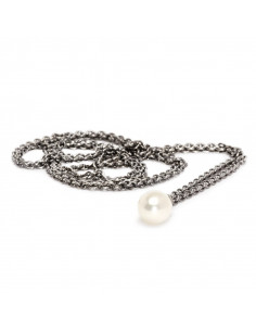 Collier Trollbeads En Argent Avec Perle Blanche TAGFA-00022