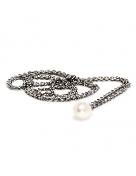 Collier Trollbeads En Argent Avec Perle Blanche TAGFA-00022