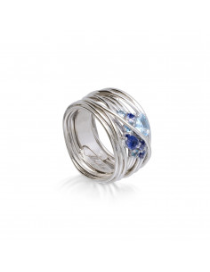 Bague Filodellavita 13 Fils Or Blanc 18k Aigue-Marine & Iolite 2