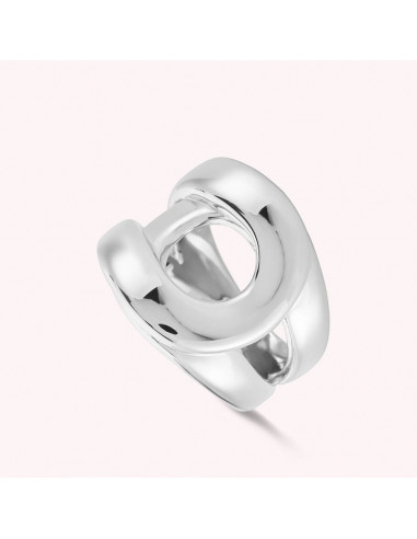 Bague AGATHA Argent Large CURVE