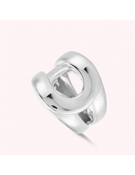 Bague AGATHA Argent Large CURVE