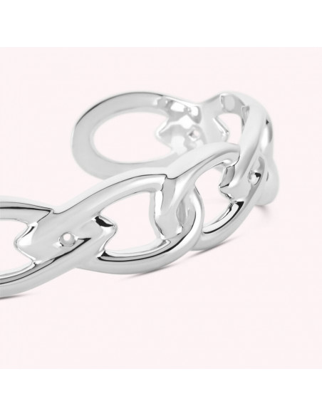 Bracelet manchette AGATHA argent rigide