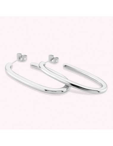 Boucles d'Oreilles AGATHA créoles argentées 02350943-064