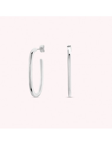 Boucles d'Oreilles AGATHA créoles argentées 02350943-064