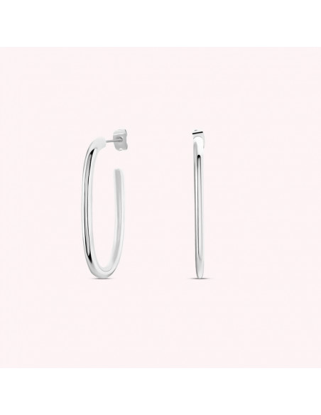 Boucles d'Oreilles AGATHA créoles argentées 02350943-064