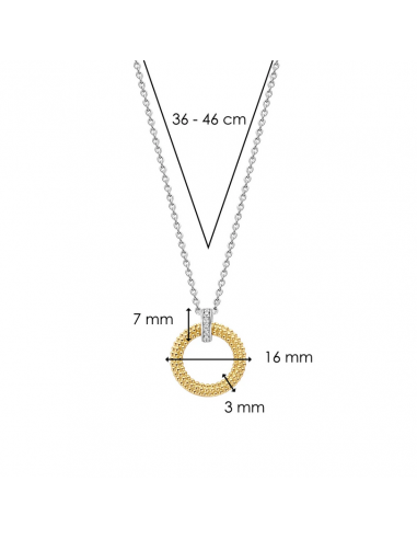 Collier TI SENTO Bicolore Argent Et Pierres