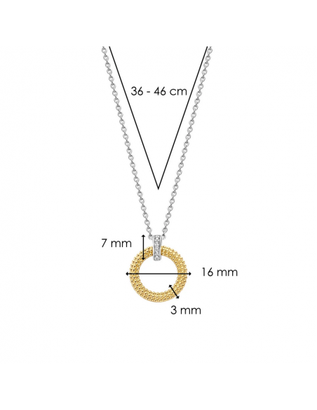 Collier TI SENTO Bicolore Argent Et Pierres