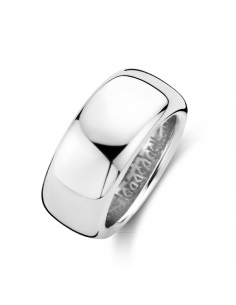 Bague Large Bombée Tout Argent Ti Sento