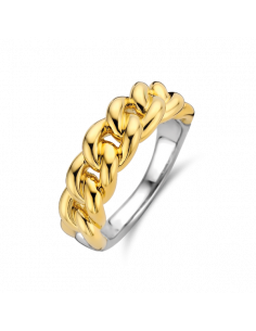 Bague Maillon  Argent Et Plaqué Or Ti Sento