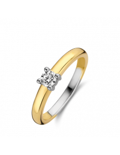 Bague Argent Bicolore Et Oxyde Mix & Match Ti Sento