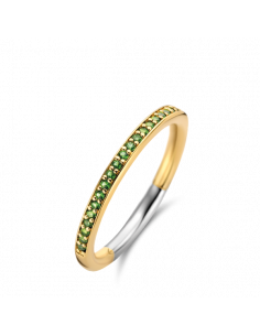 Bague Argent Et Pierres Vertes Mix & Match Ti Sento