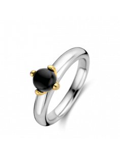 Bague Argent Et Pierre Couleur Onyx Noir  Mix & Match Ti Sento 12126BO