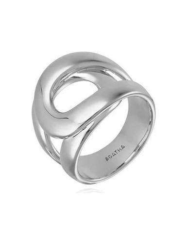 Bague AGATHA Argent Large CURVE