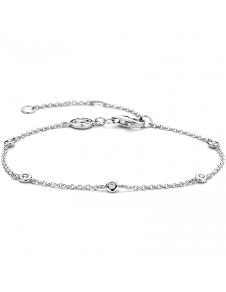 Bracelet Souple En Argent Et 5 Oxydes Ti Sento
