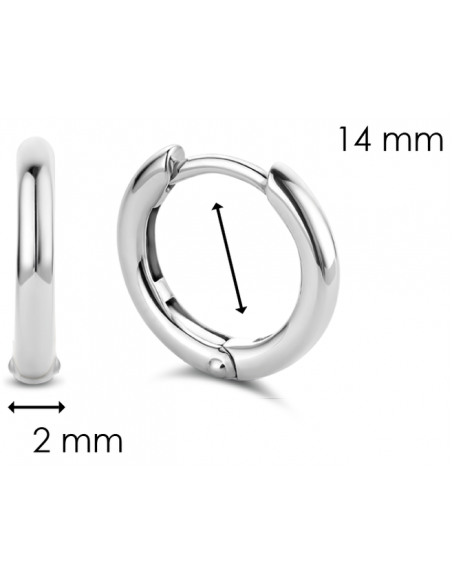 Boucles d'Oreilles Créoles En Argent Ti Sento