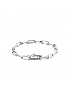 Bracelet Maillons Ti Sento en Argent & Oxydes Blancs