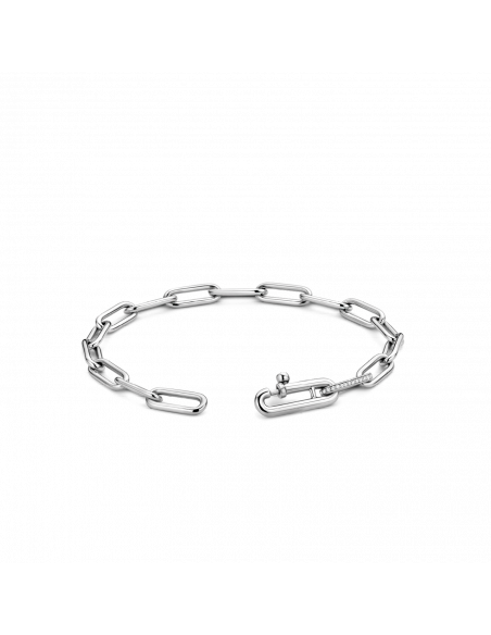 Bracelet Maillons Ti Sento en Argent & Oxydes Blancs 2936ZI