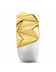Bague Large Stylé Argent Finition Or Jaune Ti Sento 2